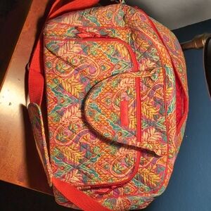 Vera Bradley Colorful Paisley Quilted Travel Bag